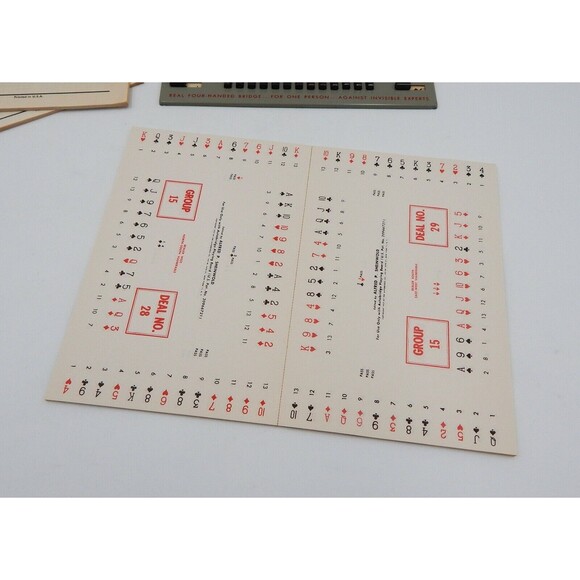 AutoBridge Play-Yourself Bridge Game PGA Advanced Set 1957 By Actual Play - Picture 5 of 10